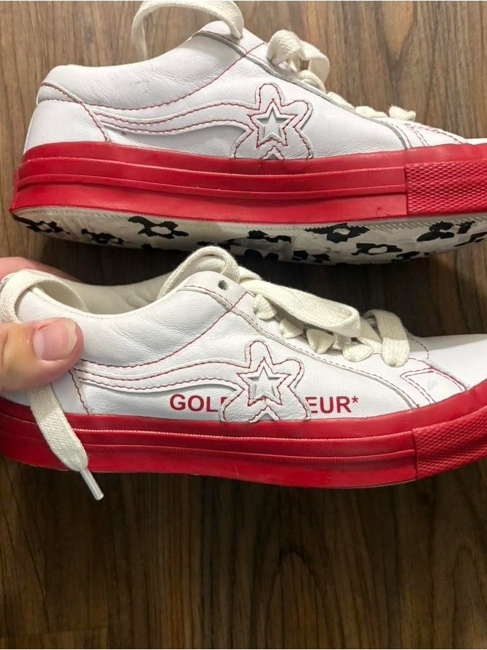 Golf Le Fleur women’s White & Red Star Low-Top Sneakers